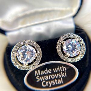 Convertible Halo Stud Crystal Earrings